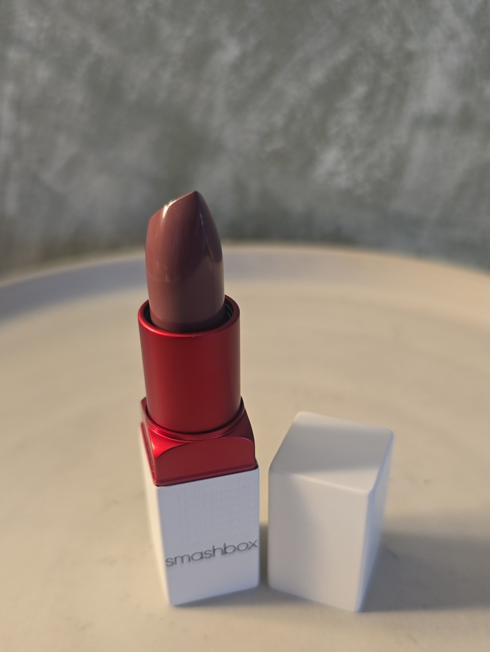 Smashbox Cream Matte Lipstick in Mauve Taupe, Color Spoiler Alert NWOB